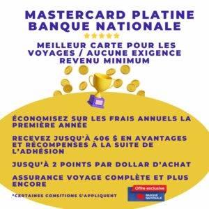 mastercard platine banque nationale
